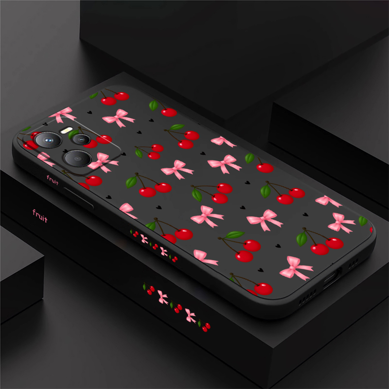 Realme C67 - Funda con estampado de cerezas para